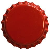 ČERVENÉ uzávery fliaš na pivo fi26 100 ks.