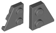 LEGO Plate 2x2 páry 24299 24307 tmavosivá (2g)