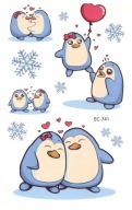 Umývateľné tetovanie pre deti PENGUINS EC741