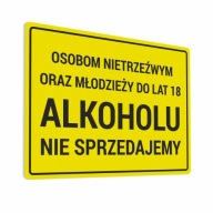 Nálepka - Nepredávame alkohol 15x20