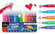 Kidea fixky, fixky, hrubé jumbo fixy, 12 intenzívnych farieb