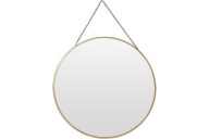 Okrúhle zrkadlo 20 cm, závesné zlaté