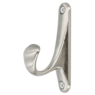 INOX HÁK NA VEŠIACI NA OBLEČENIE NA DREVO, MASÍVNY LOFT RETRO