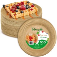 PAPIEROVÝ TANIER 15cm MALÝ REMESELNÝ DEZERT 100 ks