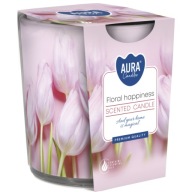PARAFÍNOVÁ SVIEČKA VONNÁ SVIEČKA zo skla 22H 100G FLORAL JOY