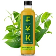 Kombucha Klasický zelený čaj 0,25L Forever Young FYK nápoj 250ml ZELENÝ