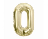 Fóliový balónik číslo číslo 0 číslo nula zlaté šampanské Narodeniny 1-99 85cm