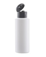 BIELA ​​FĽAŠA HDPE 100ml FLIP TOP MATNÁ ČIERNA
