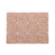 Štvorcové plstené podložky pod nábytok - 25x25 mm