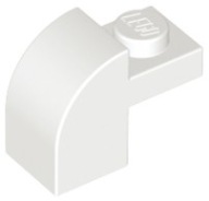 LEGO ELEMENT- Slope Curved 2 x 1 x 1 1/3 Biela / biela 6091 5ks NOVINKA