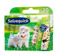 SALVEQUICK ANMALS NÁPLATY PRE DETI VODEODOLNÉ ZVIERATKÁ 20 KS