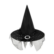 Čarodejnícky klobúk s tylom HALLOWEENSKÝ KARNEVAL