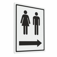 Samolepka so šípkou na WC 15x20