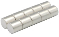 SILNÝ VALEC NEODYMOVÝ MAGNET 5x5 - SADA 10 / NEODYMOVÝCH MAGNETOV /