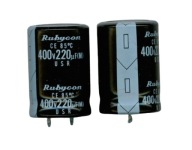220uF 400V 220 µF 400 V RUBYCON 85C (2 KS) ELEKTROLYTICKÝ KONDENZÁTOR