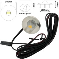 4000K ZAPUSTENÁ NÁBYTKOVÁ LAMPA LED BOD 0,7W 12V