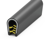 Čierna ochrana hrán EPDM s rozsahom hrúbky 1-4 mm