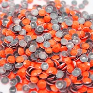 Kovové termo kamienky Neon Orange 4mm 1000