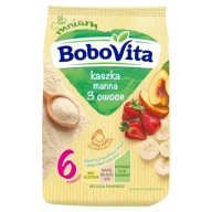 BoboVita Krupicová kaša 3 plody po 6 mesiacoch 180 g