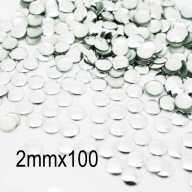 Kovové termo trysky strieborné 2mm 100 ks