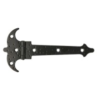 Ozdobný oceľový remeňový záves, čierny, 120x73x1,5mm
