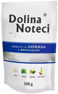 DOLINA NOTECI Prémiové mokré krmivo pre psov bohaté na tresku a brokolicu 500g