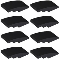 LEGO Bevel Rounded 4x2 čierna 4647286 93606 - 8ks