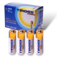 Alkalická batéria Tiross AAA (R3) 4 ks.