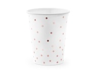 Poháre biele bodky 260ml 6 ks