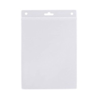 Vertikálny držiak ID A6, priehľadný, vrecko na trh, 115x150 mm