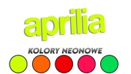 Vysekaná nálepka APRILIA, neónové farby