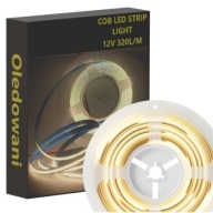 COB LED pás 12V 10W 900 Lumenov/m 320Led/m IP20 NEUTRÁLNA BIELA