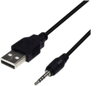 USB KÁBEL AUX NABÍJAČKA USB-A DO KONEKTORA 3,5MM 100CM