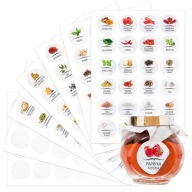 NÁLEPKY Etikety na nádobky SPICES 144 ks v 5