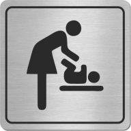 Doska prebaľovacieho pultu, piktogram inox, NEREZ