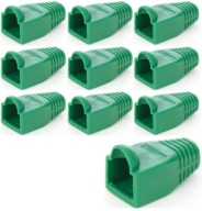 Gumový kryt pre zástrčku RJ45, 10 kusov, zelený