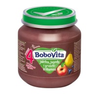 Dezert Jablká, bobuľové ovocie, hrušky, Bobovita 125g