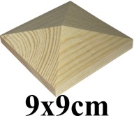 baldachýn striešky na 9cm drevenom stĺpiku - pyramída
