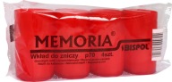 Parafínové vložky Memoria, 4 kusy, červené, 22h, 8cm