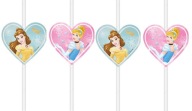 Papierové slamky Princess, 4 kusy