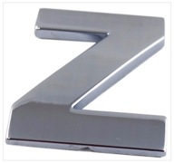 B2F68 ZNAK PÍSMENO CHROMOVÉ PÍSMENO Z Z VEĽKÉ 5,6CM 89553