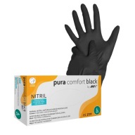 Pura comfort Black Niryl Rukavice 100 kusov L NEMECKÁ KVALITA