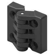 Polyamidový pánt s otvormi 50x50, čierny