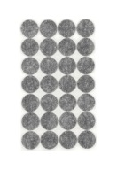 Samolepiace plstené podložky, sivá ⌀ 20mm, 28 ks