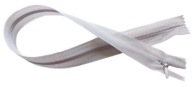 40 cm krytý špirálový zips, nerozoberateľný, svetlo popolavá šedá