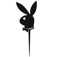 Topper pre sexi chlapa zajačika Čierny playboy pre chlapa PLEXI