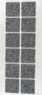 Samolepiace plsti STAROSTLIVOSŤ O PODLAHU 35 x 35 mm ŠEDÁ