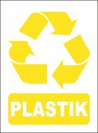 Recyklačná nálepka PLAST 15x20 cm - 1 kus
