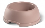 Plastová miska pre psov M, 0,6L, béžová, priem 19 cm,