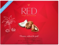 Mliečna čokoláda a kokosové pralinky RED Delight